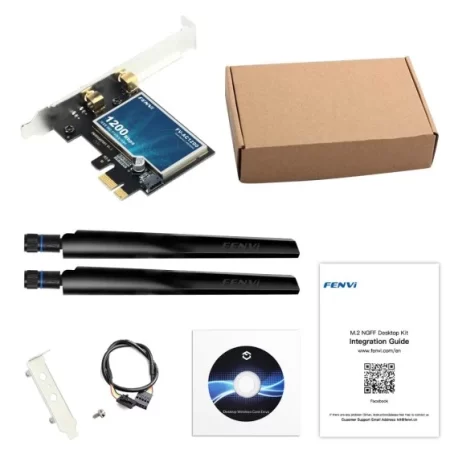 FENVI FV-AC1200S WIFI-5 PCIE WiFi Network Adapter Card with intel 7260AC Chip set, Dual Band 2.4Ghz/5Ghz, Bluetooth 4.0, Maximum Speed 1200Mbps, High Gain Dual Band Antena and Efficient Head Sink & Letest WPA2 Security - Image 5
